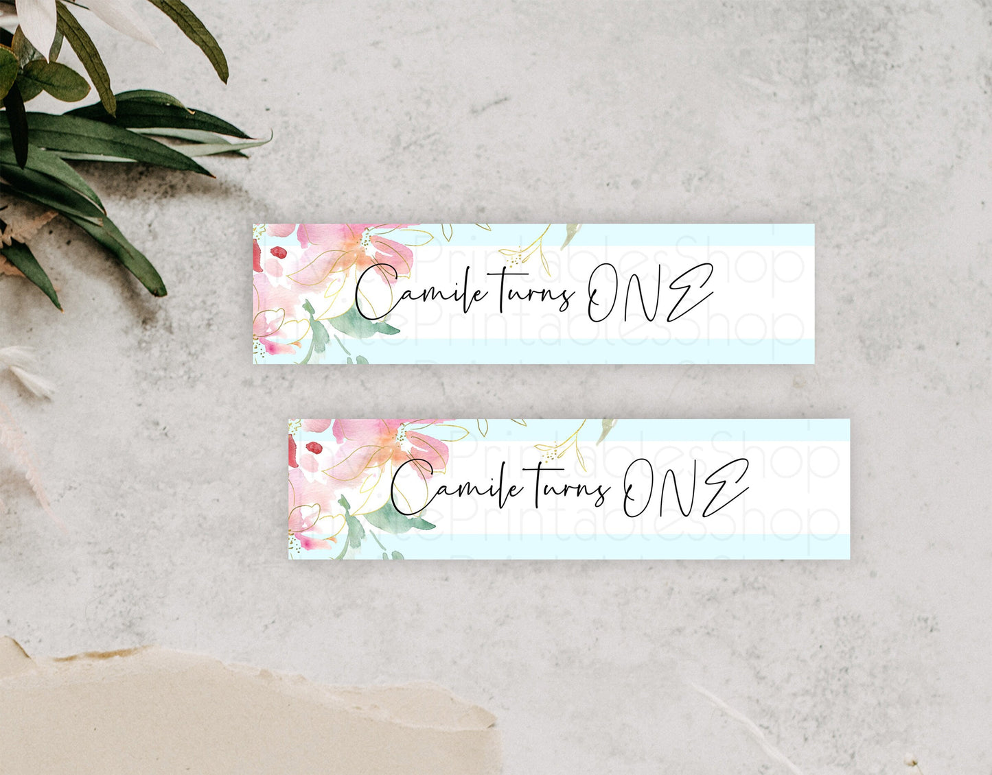 Wildflower Water Label Template Secret Garden Water Label Pastel Floral Garden Party Decor Boho Flowers Birthday Baby Shower Wedding D10303