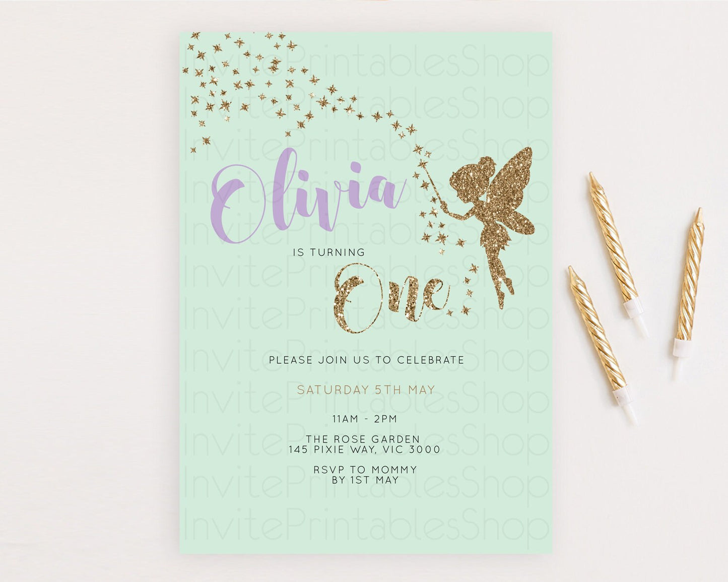 Fairy Birthday Invitation Fairy Invites Fairy Tea Party Fairy Garden Birthday Secret Garden Enchanted Garden Pastel Floral Butterfly D10908