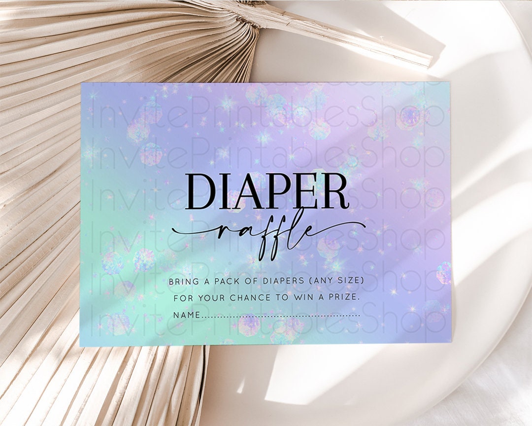 Editable Diaper Raffle Diaper Request Diaper Insert Card Baby Shower Diaper