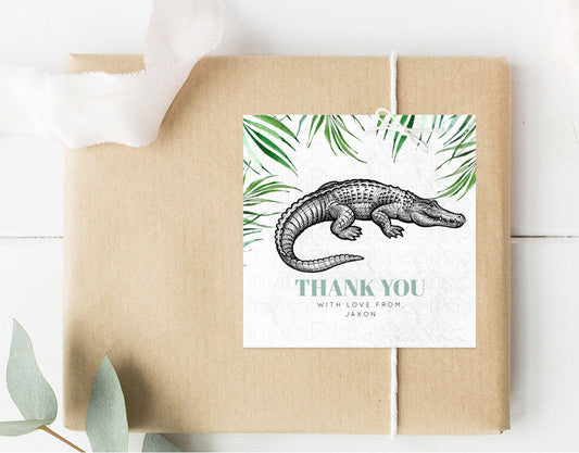 Alligator Tags Crocodile Favor Tags Croc Gift Tag Lolly Bag Tag Loot Bag Tags Bonbonniere Tags Thank You Tag Salty Croc Tag 1.97 x 1.97 p285