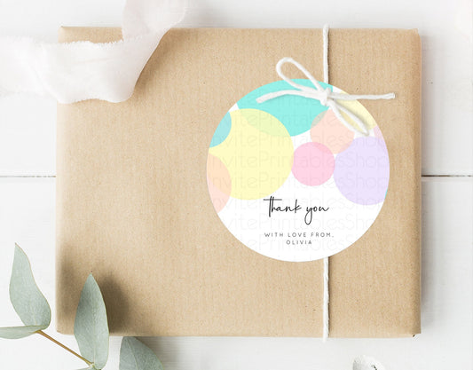 Editable Rainbow Thank You Tags Pastel Thank You Gift Tags Pastel Rainbow Fa