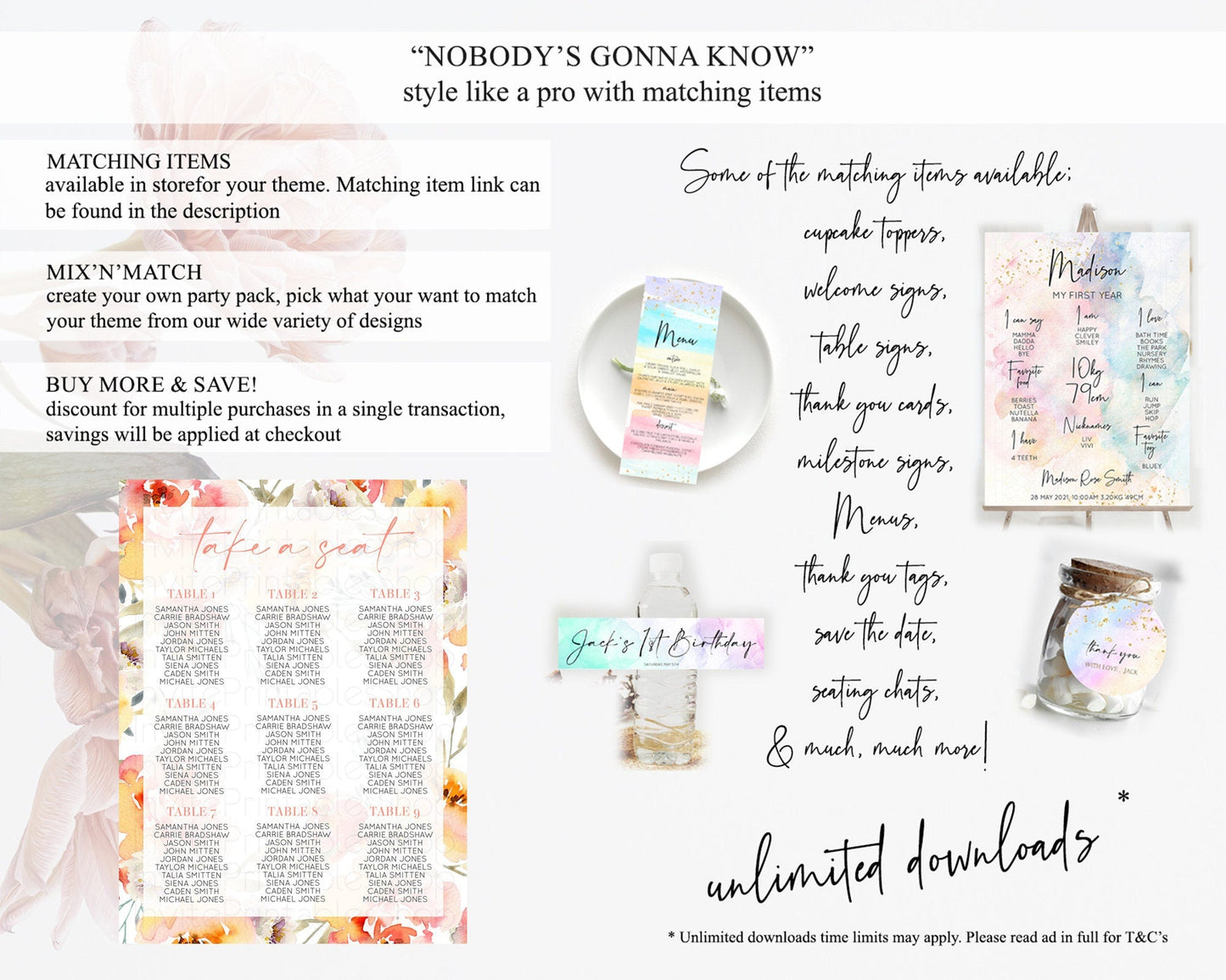 Secret Garden Seating Chart Wildflower Seating Chart Pastel Flowers Seating Chart Enchanted Garden Boho Floral Take A Seat Decor D10280