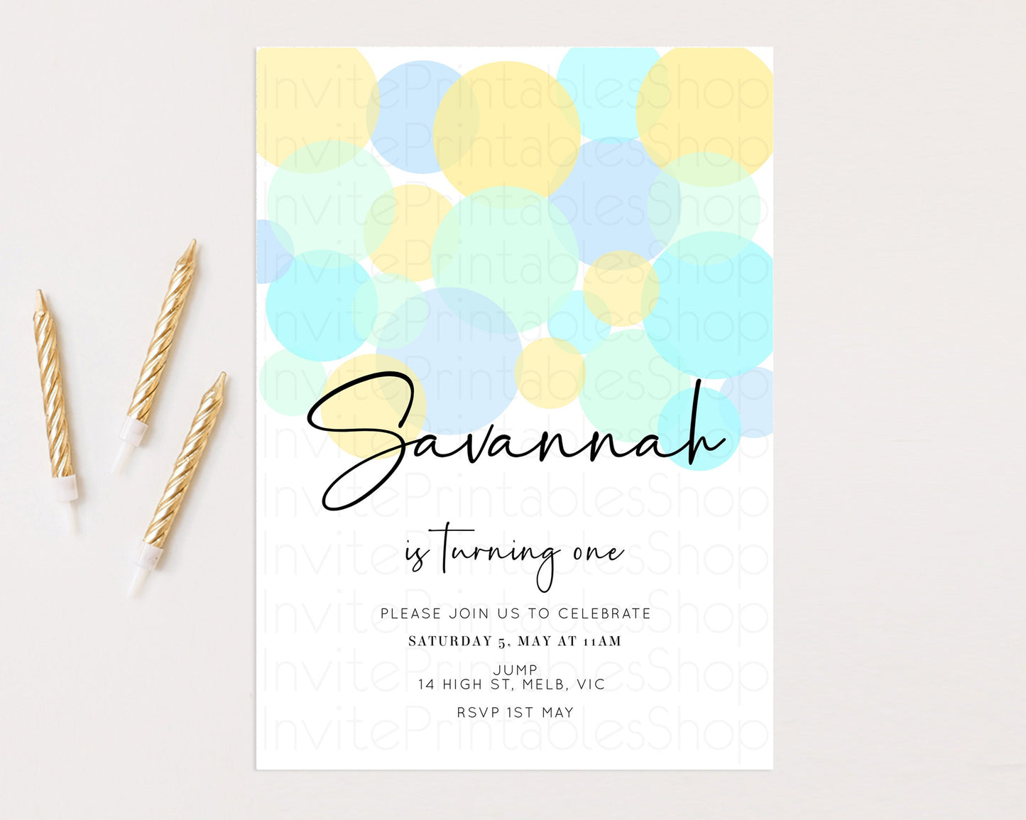 Bubbles Birthday Invitation Rainbow Confetti Invite Pastel Sprinkles Invite Pastel Colorful Art Fun Simple Birthday Invite 1st 2nd 3rd 208