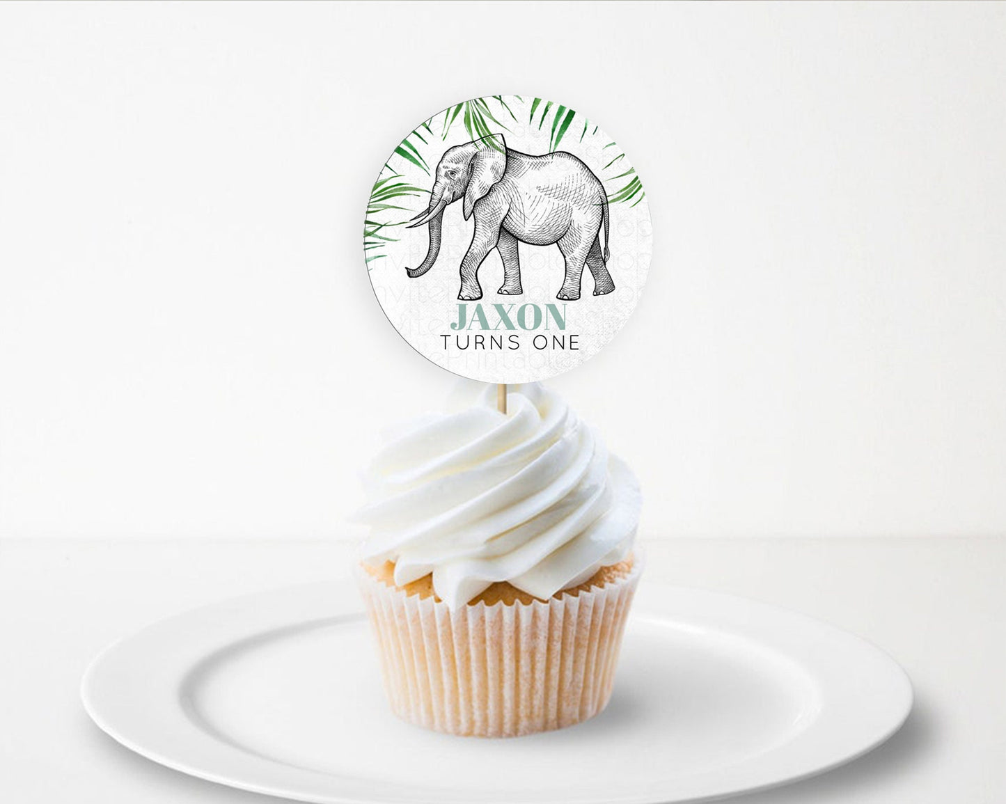 Editable Elephant Cupcake Toppers Elephant Cupcake Elephant Party Safari Adv