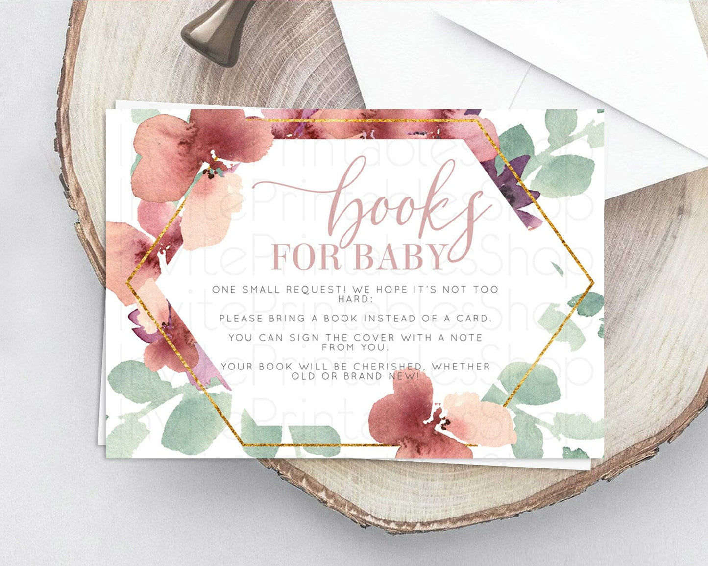 Secret Garden Books For Baby Card Boho Wildflower Book Insert Pastel Flower Garden Baby Shower Card Flower Guests Book Poem Request D10964