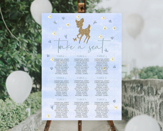 Editable Fawn Seating Chart Deer Seating Chart Enchanted Forest Party Butter