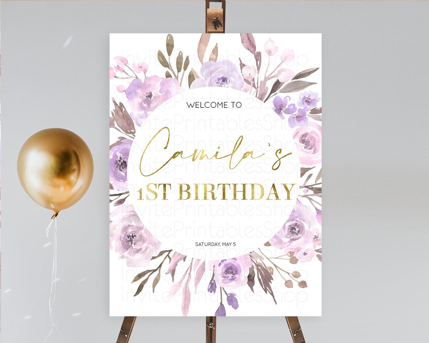 Secret Garden Welcome Sign Wildflower Welcome Board Pastel Flower Garden Welcome Poster Boho Wildflower First Birthday Welcome Sign D10201