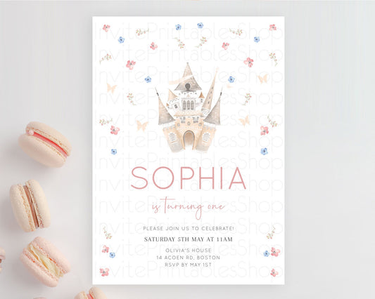 Editable Princess Birthday Invitation Castle Invitation Royal Birthday Fairy