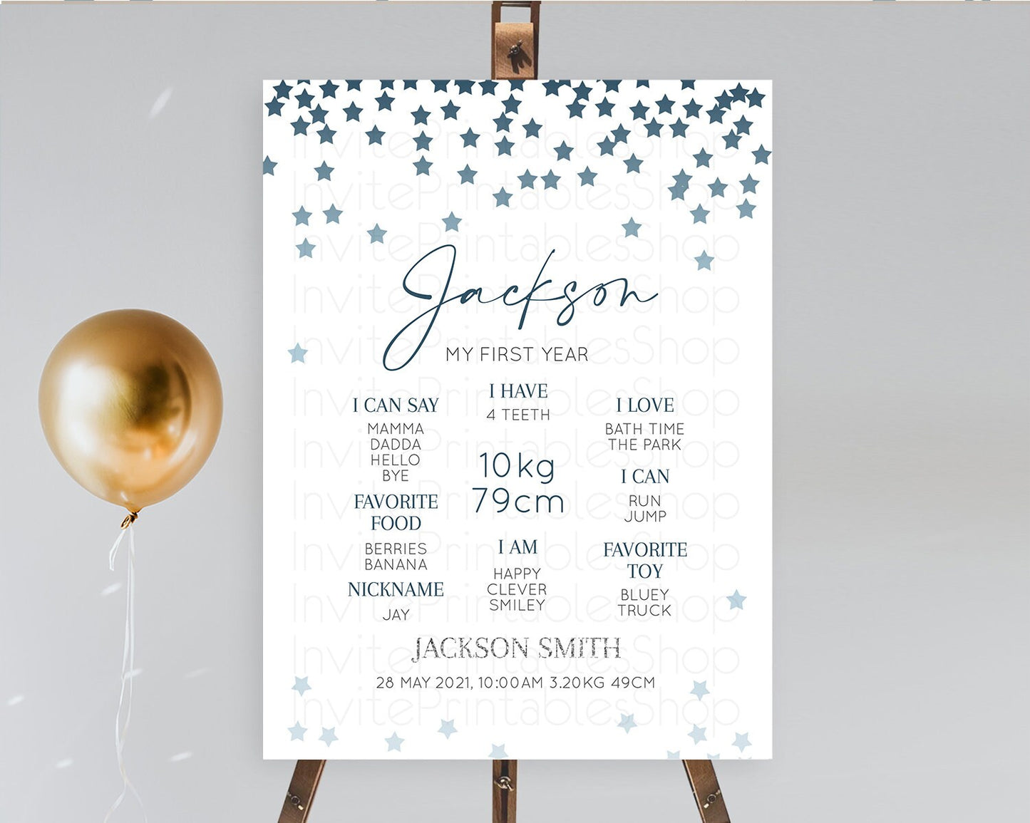 Star First Birthday Milestone Poster Pastel Stars Milestone Shooting Star Rainbow Colorful Confetti Twinkle Little Star 1st Birthday D10308