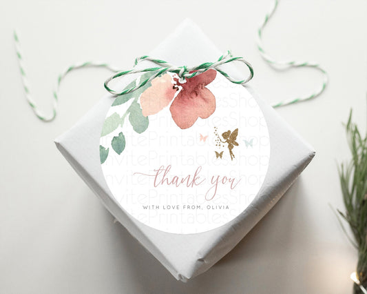 Fairy Thank You Tags Fairy Thank You Gift Tags Enchanted Garden Pastel Floral Butterfly Décor Secret Garden First Birthday Thank You D10460