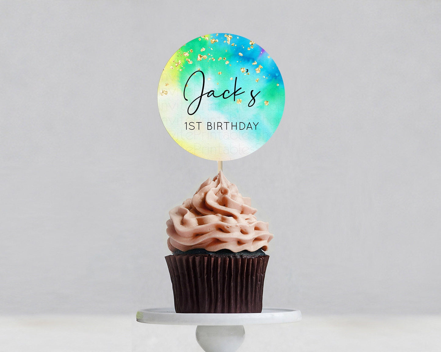 Tie Dye Cupcake Toppers Rainbow Tie Dye Cupcake Toppers Rainbow Colorful Cupcake Toppers Tie Dye Pastel Rainbow Party Cupcake Decor D10462