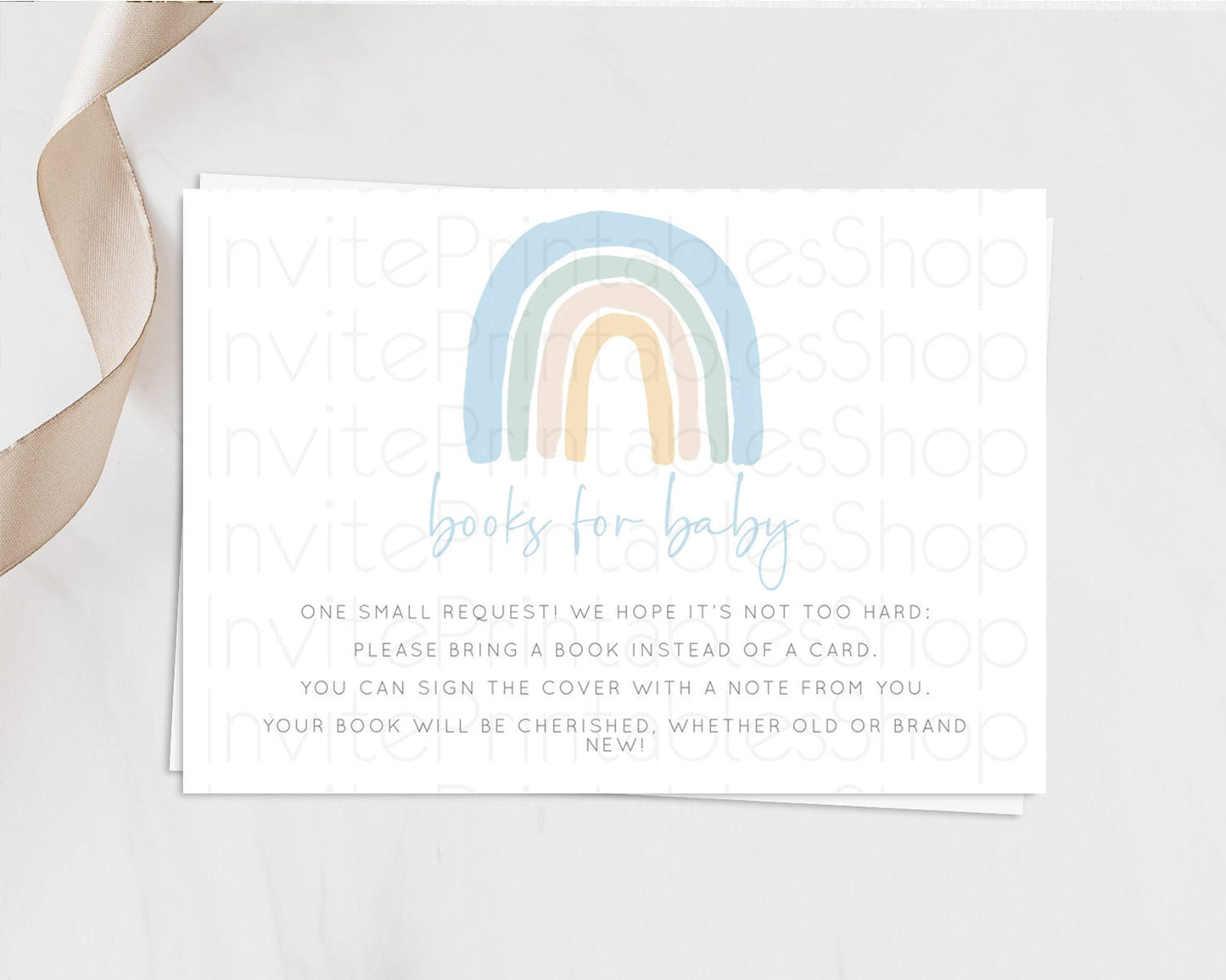 Pastel Rainbow Books For Baby Card Boho Rainbow Book Insert Boho Rainbow Book Card Pastel Watercolor Baby Shower Book Poem Request D10200