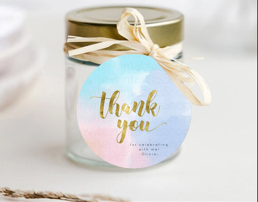 Editable Pastel Thank You Tags Rainbow Thank You Gift Tags Colorful Pastel F