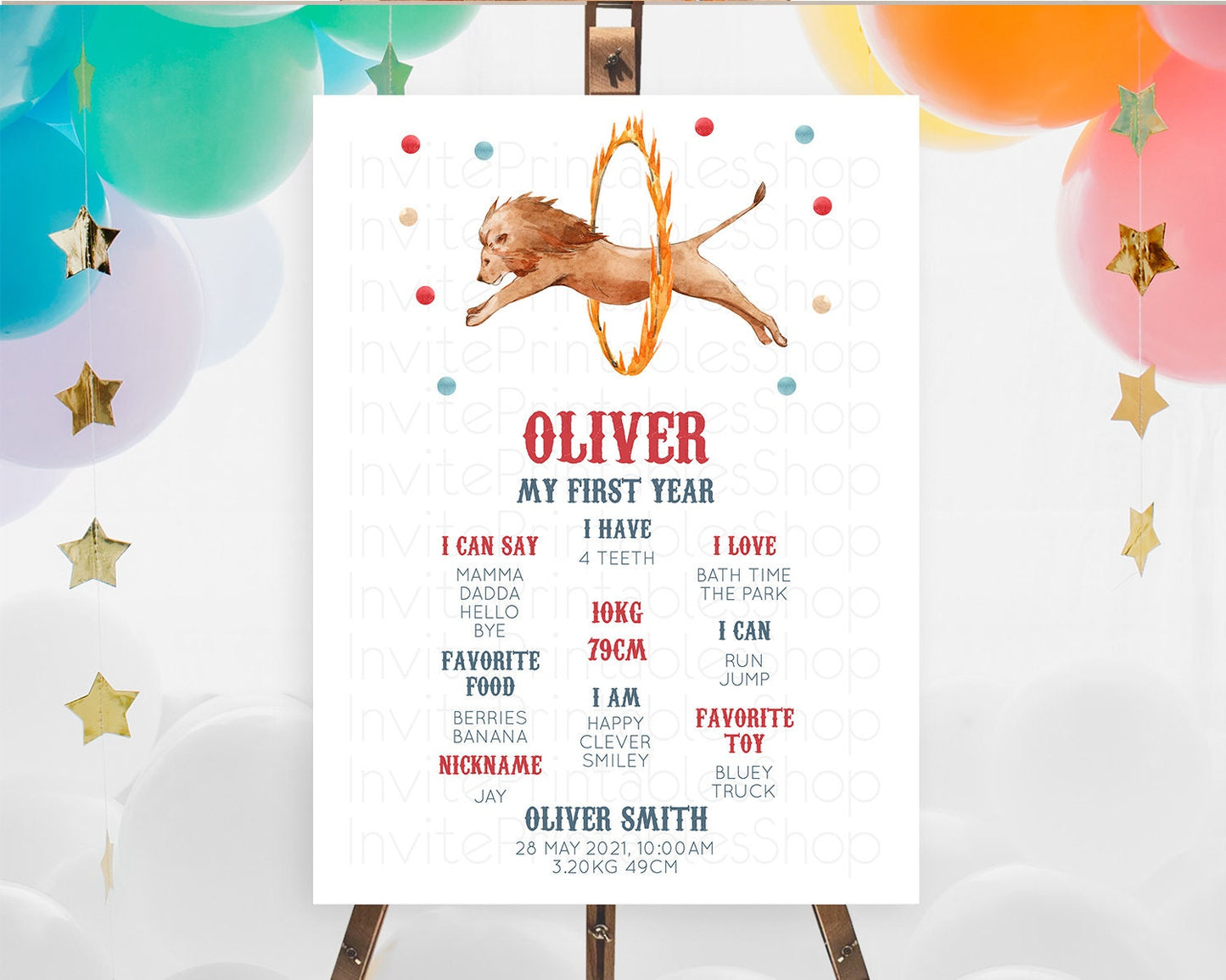 Circus First Birthday Milestone Board Carnival First Birthday Milestone Poster Step Right Up Circus Tent First Birthday Welcome Sign D10523