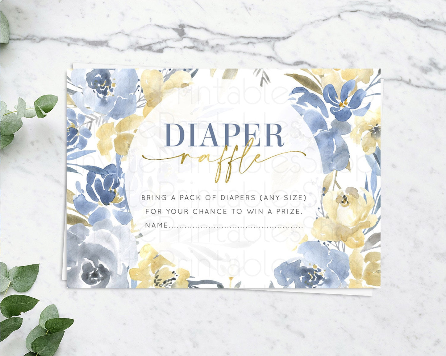 Secret Garden Diaper Raffle Card Boho Wildflower Diaper Raffle Insert Pastel Flower Garden Baby Shower Card Flower Raffle Game D10189