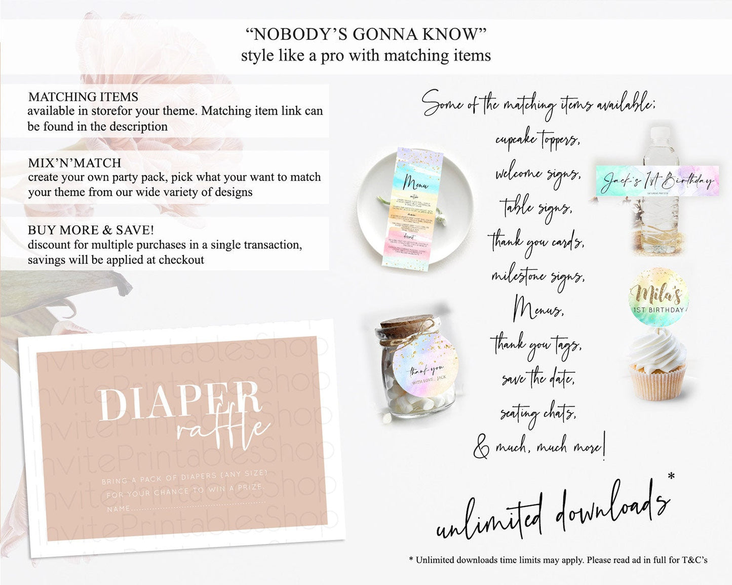 Orange Diaper Raffle Card Plain Orange Diaper Insert Minimalist Pastel Orange Diaper Ticket Modern Simple Baby Shower Raffle Game D10938