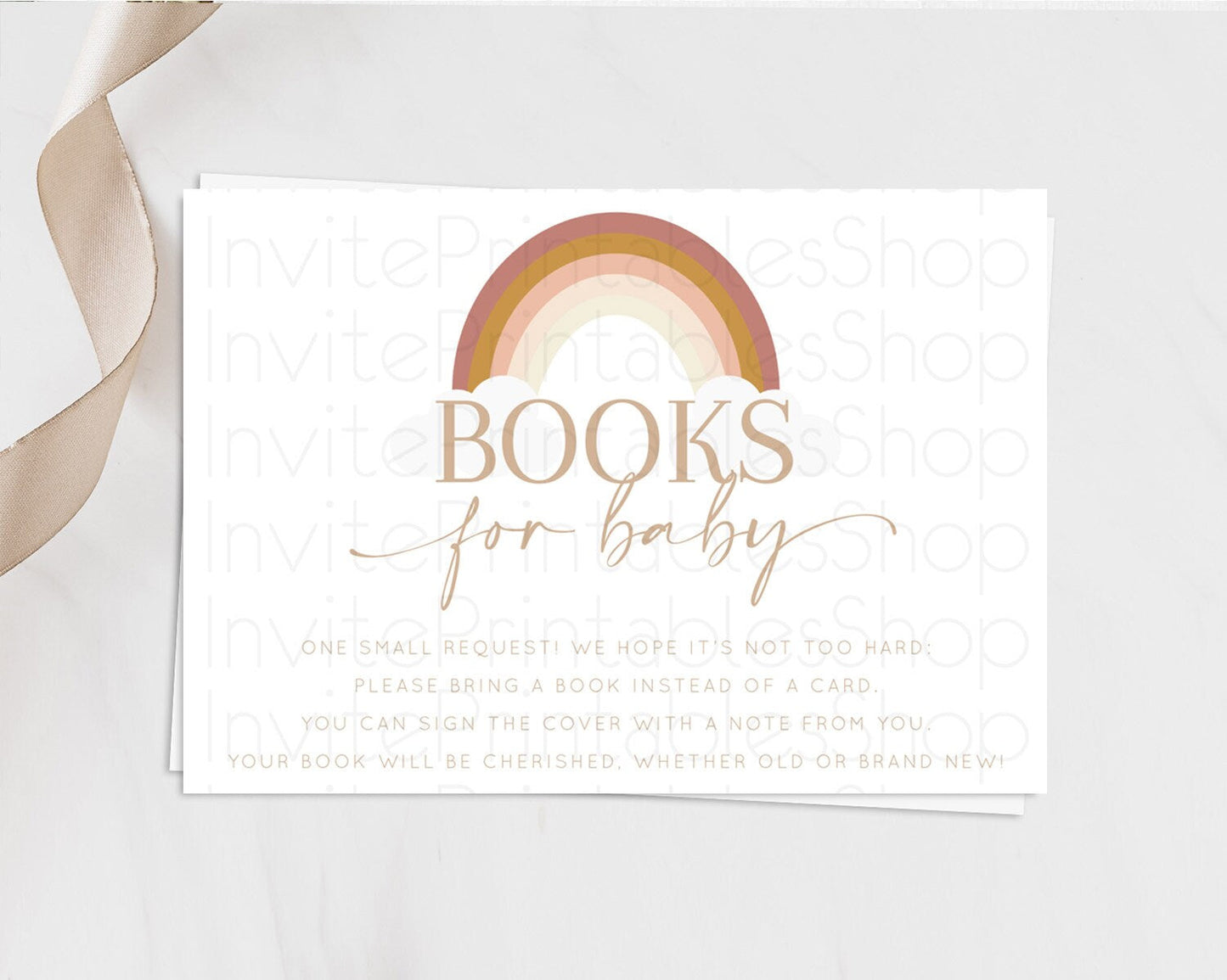 Pastel Rainbow Books For Baby Card Boho Rainbow Book Insert Boho Rainbow Book Card Pastel Watercolor Baby Shower Book Poem Request D10122