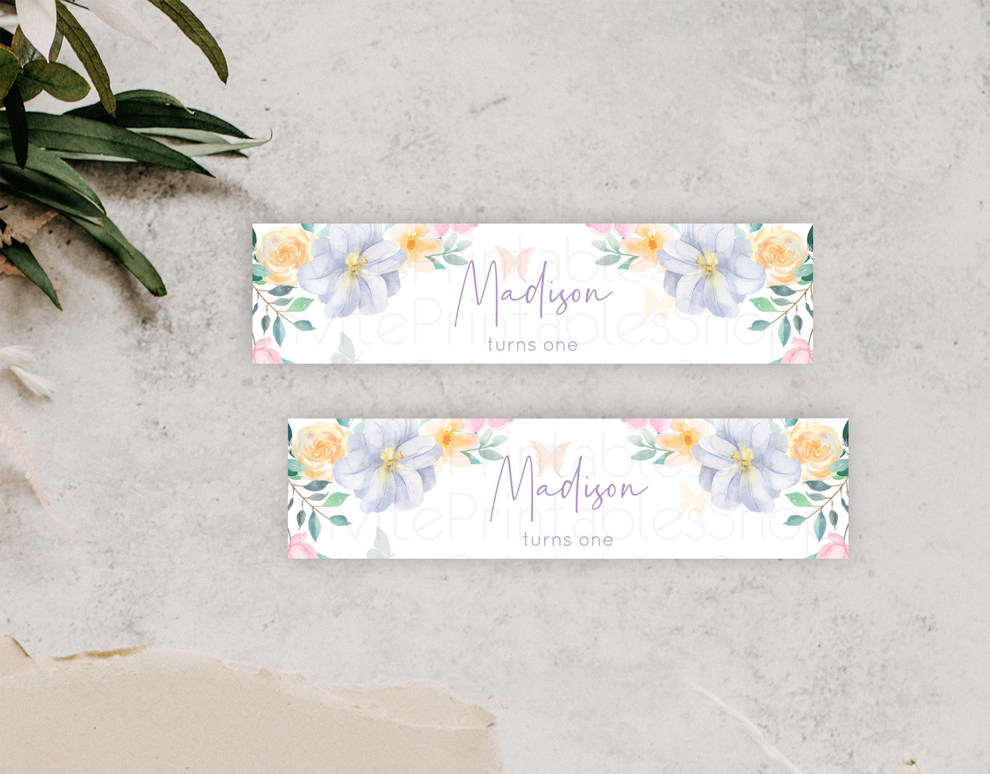 Wildflower Water Label Template Secret Garden Water Label Pastel Floral Garden Party Decor Boho Flowers Birthday Baby Shower Wedding D10472