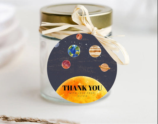 Editable Space Thank You Tags Space Thank You Gift Tags First Trip Around th