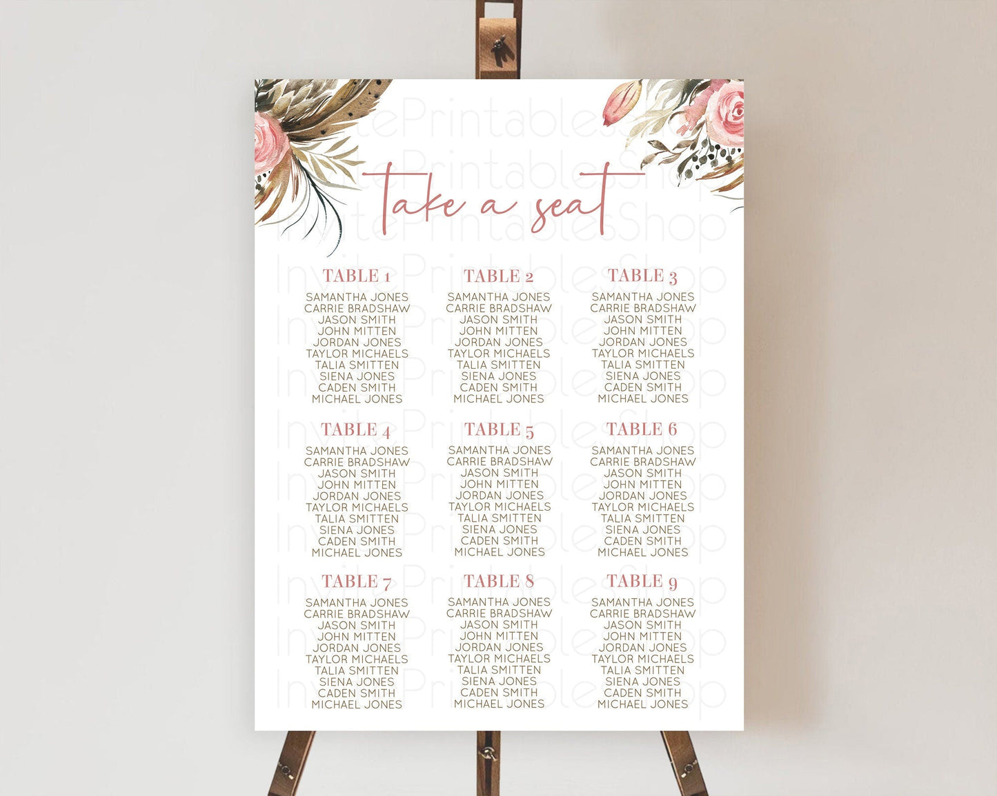 Secret Garden Seating Chart Wildflower Seating Chart Pastel Flowers Seating Chart Enchanted Garden Boho Floral Take A Seat Decor D10686