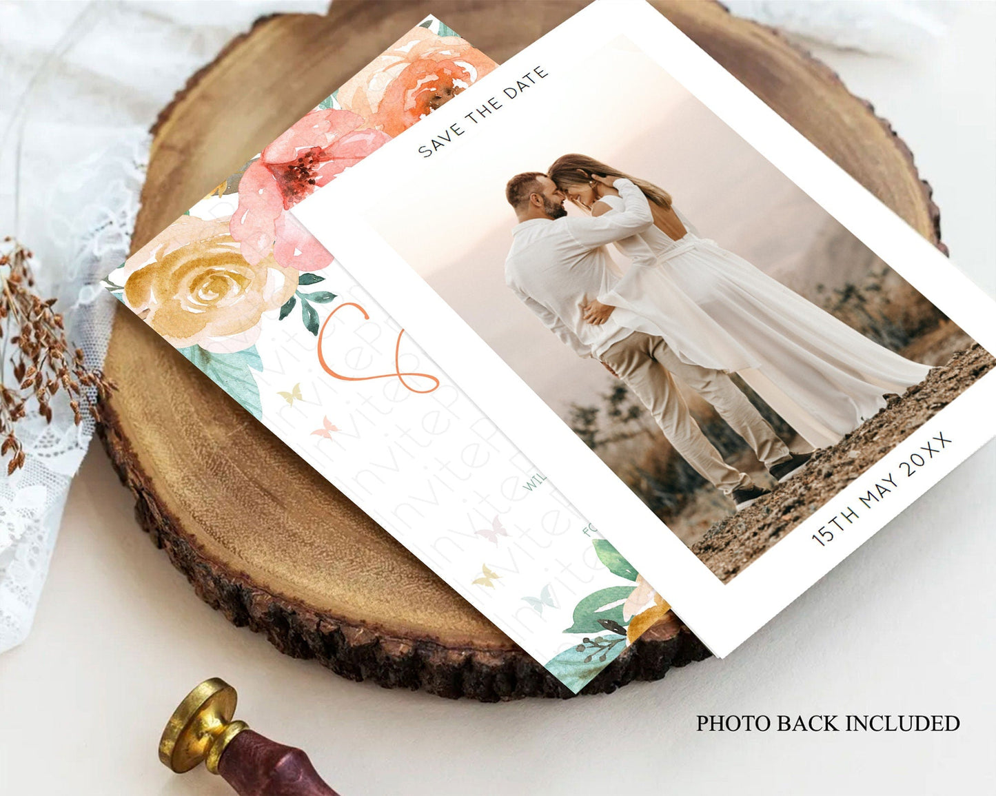 Wildflower Save The Date Template Secret Garden Save The Date Pastel Floral Garden Party Boho Flowers Birthday Baby Shower Wedding D10347