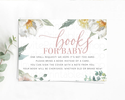 Editable Secret Garden Books For Baby Card Boho Wildflower Book Insert Paste
