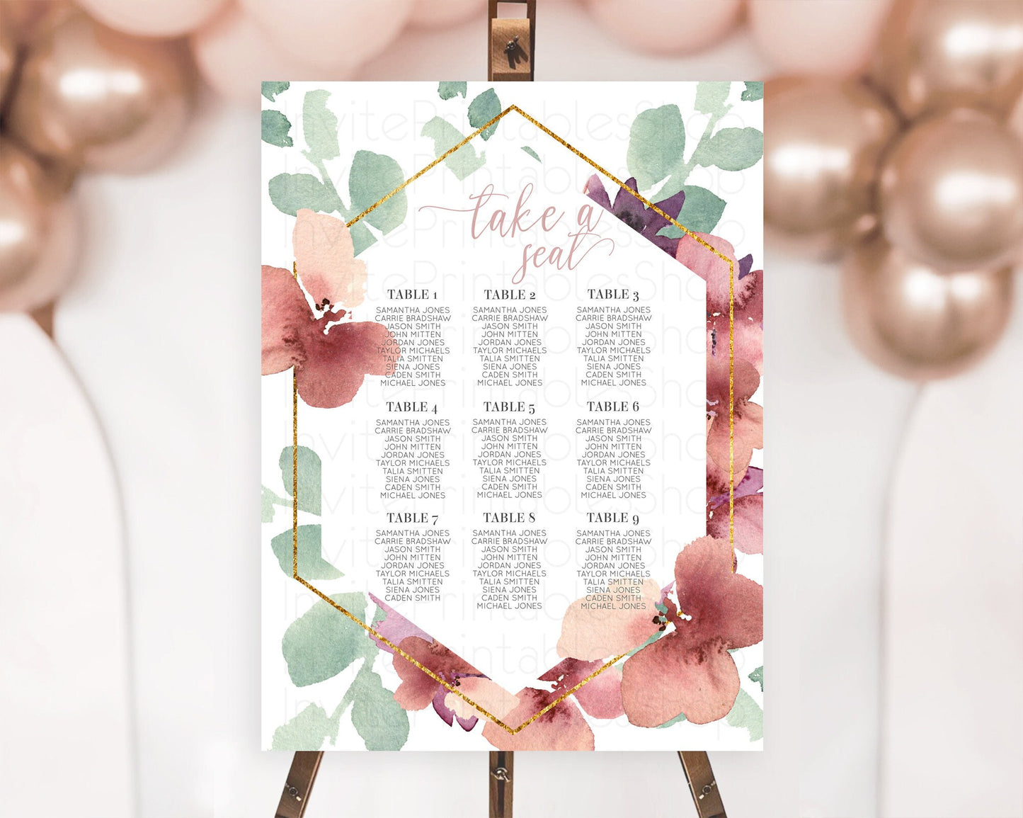 Secret Garden Seating Chart Wildflower Seating Chart Pastel Flowers Seating Chart Enchanted Garden Boho Floral Take A Seat Décor D10964