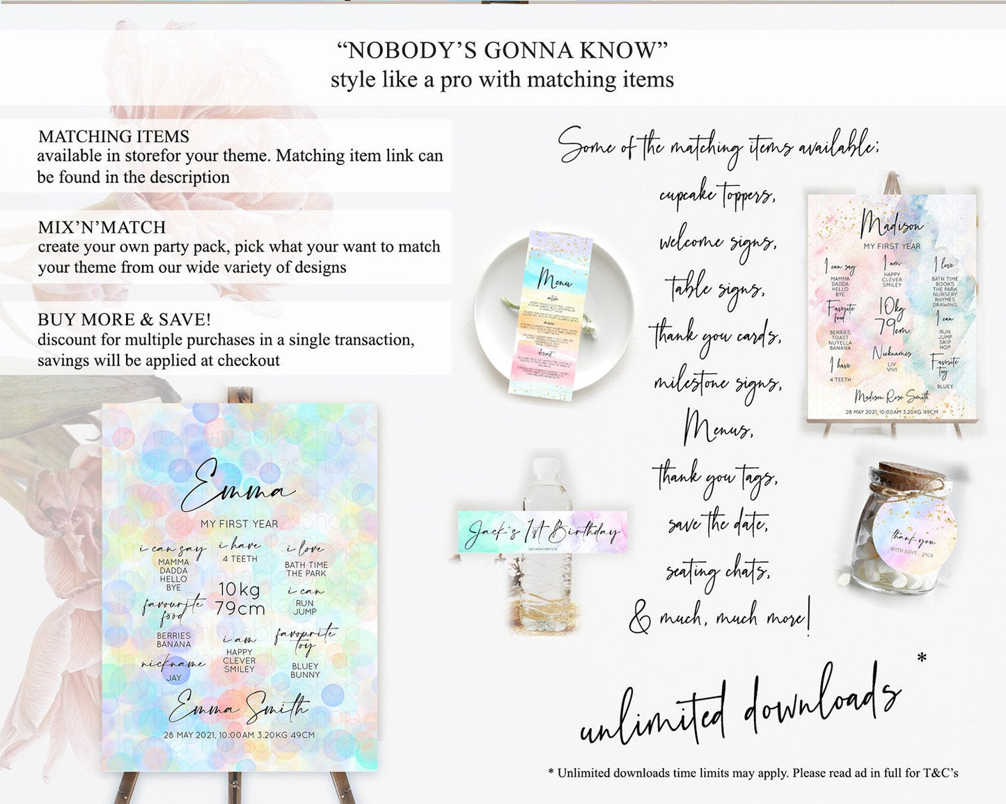 Pastel First Birthday Milestone Board Bubble Bath Milestone Poster Pastel Bubbles Colorful Confetti First Birthday Milestone Welcome D10446