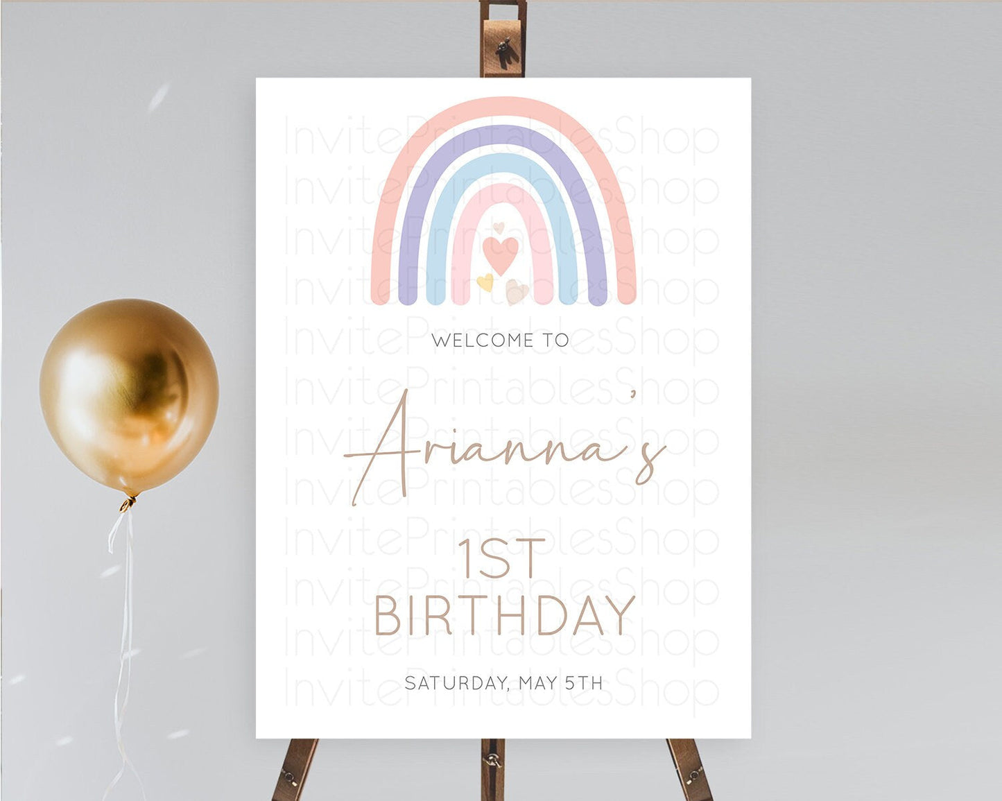 Pastel Rainbow Welcome Sign Boho Rainbow Welcome Board Rainbow Welcome Sign Pastel Welcome Decor Rainbow First Birthday Welcome Sign D10788