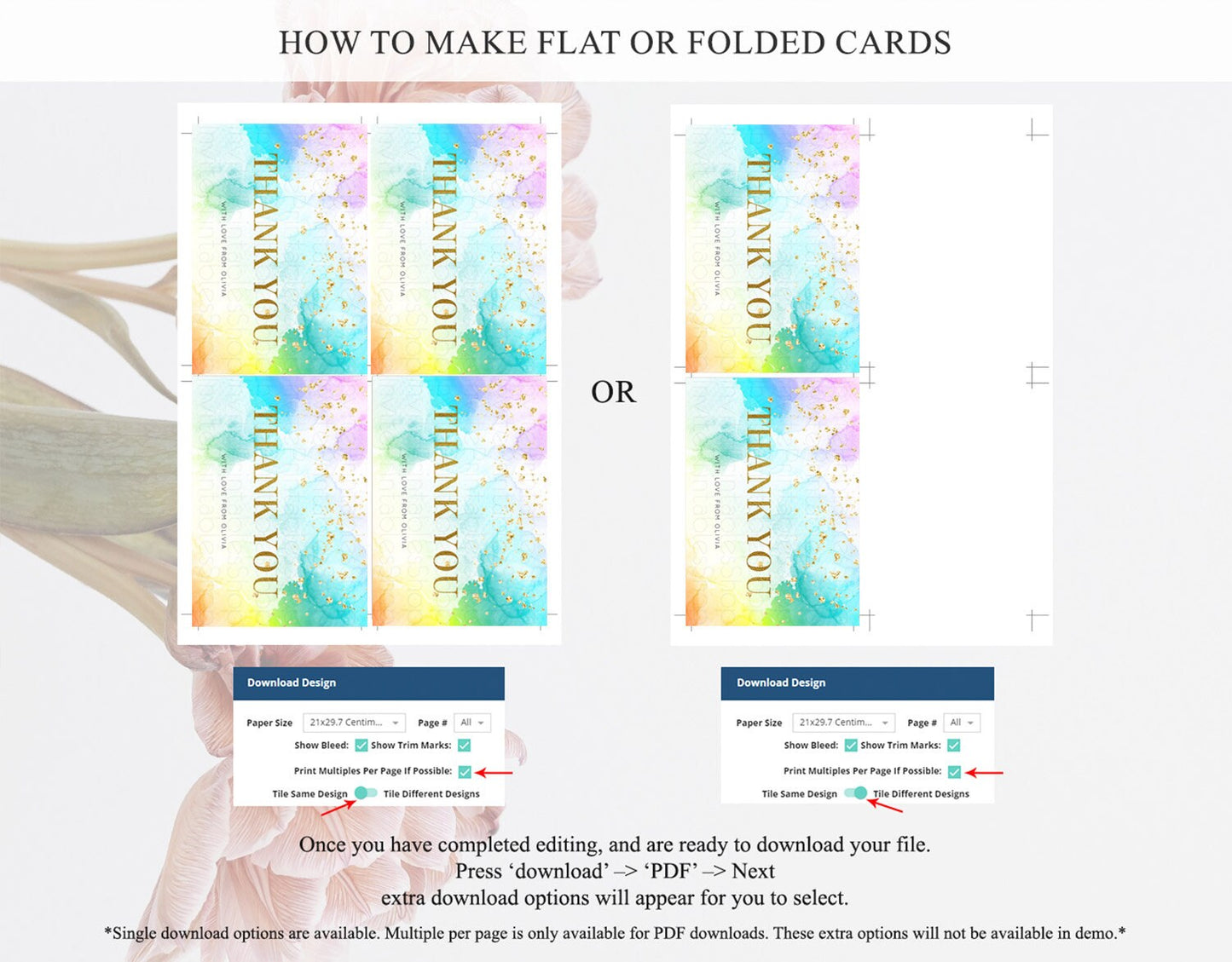 Pastel Thank You Rainbow Thank You Card Colorful Pastel Birthday Thank You Card Confetti Watercolor Pastel Teacher Thank You Cards D10961