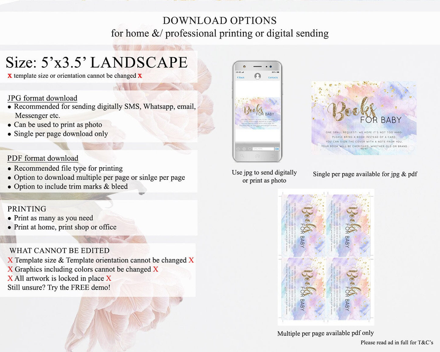 Pastel Books For Baby Card Pastel Rainbow Book Insert Colorful Ombre Watercolor Book Card Confetti Glitter Baby Book Poem Request D10583