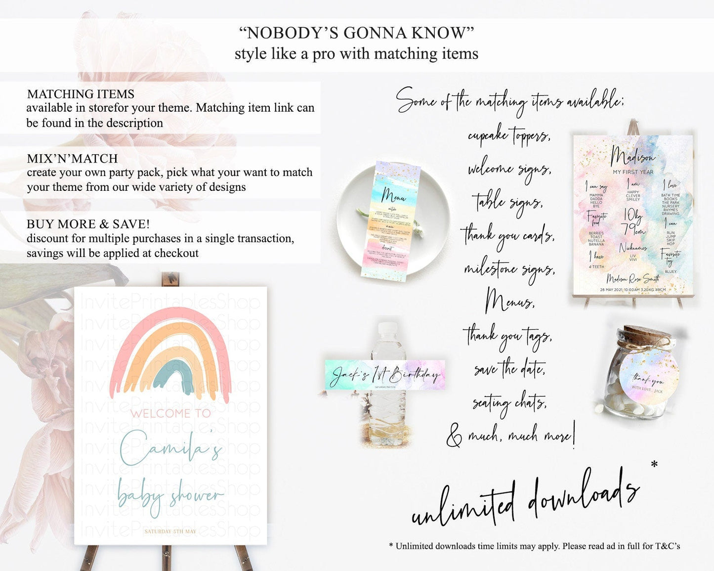 Pastel Rainbow Baby Shower Welcome Sign Boho Rainbow Welcome Board Rainbow Welcome Sign Pastel Welcome Decor Rainbow Welcome Sign D10351