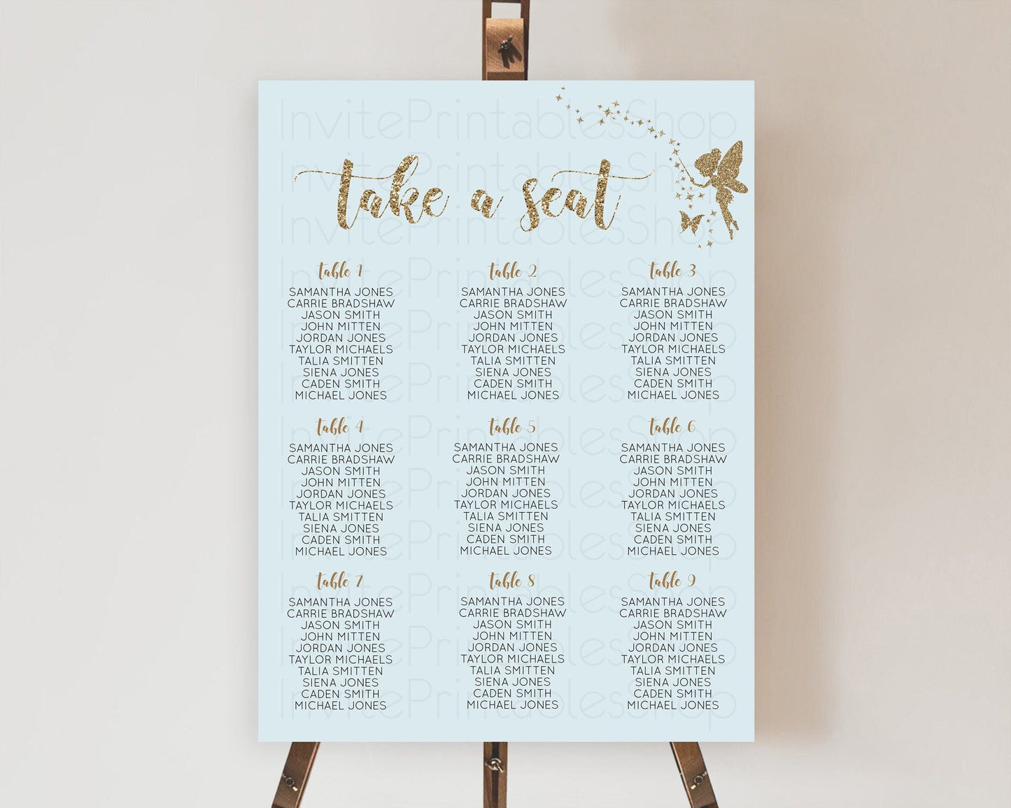 Fairy Seating Chart Pastel Fairy Seating Chart Fairy Tea Party Fairy Garden Seating Sign Enchanted Garden Floral Butterfly Decor D10907