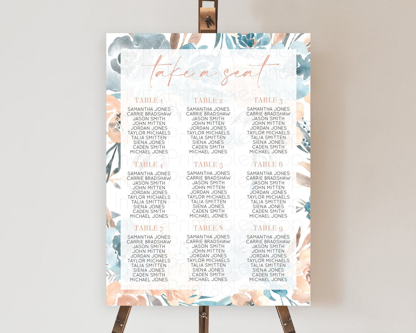 Secret Garden Seating Chart Wildflower Seating Chart Pastel Flowers Seating Chart Enchanted Garden Boho Floral Take A Seat Decor D10190