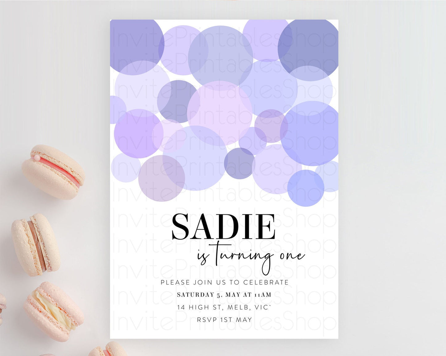 Pastel Birthday Invitation Purple Confetti Birthday Invitation Confetti Birthday Invitation Bubbles Invitation 1st First Birthday 100211