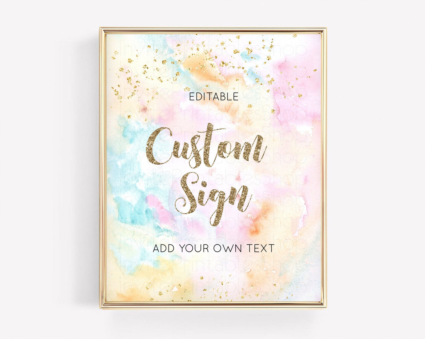 Pastel Rainbow Sign Cards Gifts Sign Table Signs Diaper Sign Books Sign Food Sign Custom Sign Glitter Wedding Birthday Baby Shower 8x10 G566