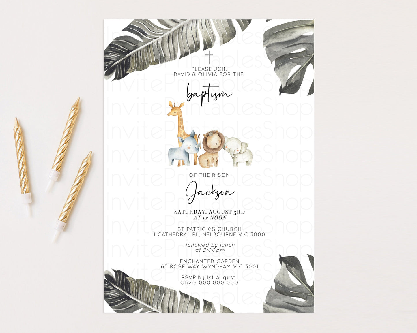 Baptism Invitation Christening Invitation Holy Communion Invite