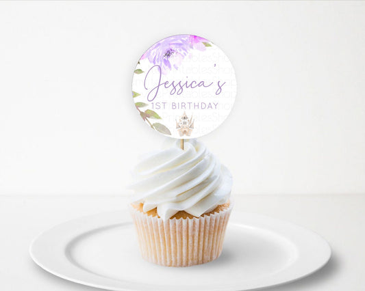 Editable Princess Cupcake Toppers Castle Cupcake Toppers Royal Princess D??co