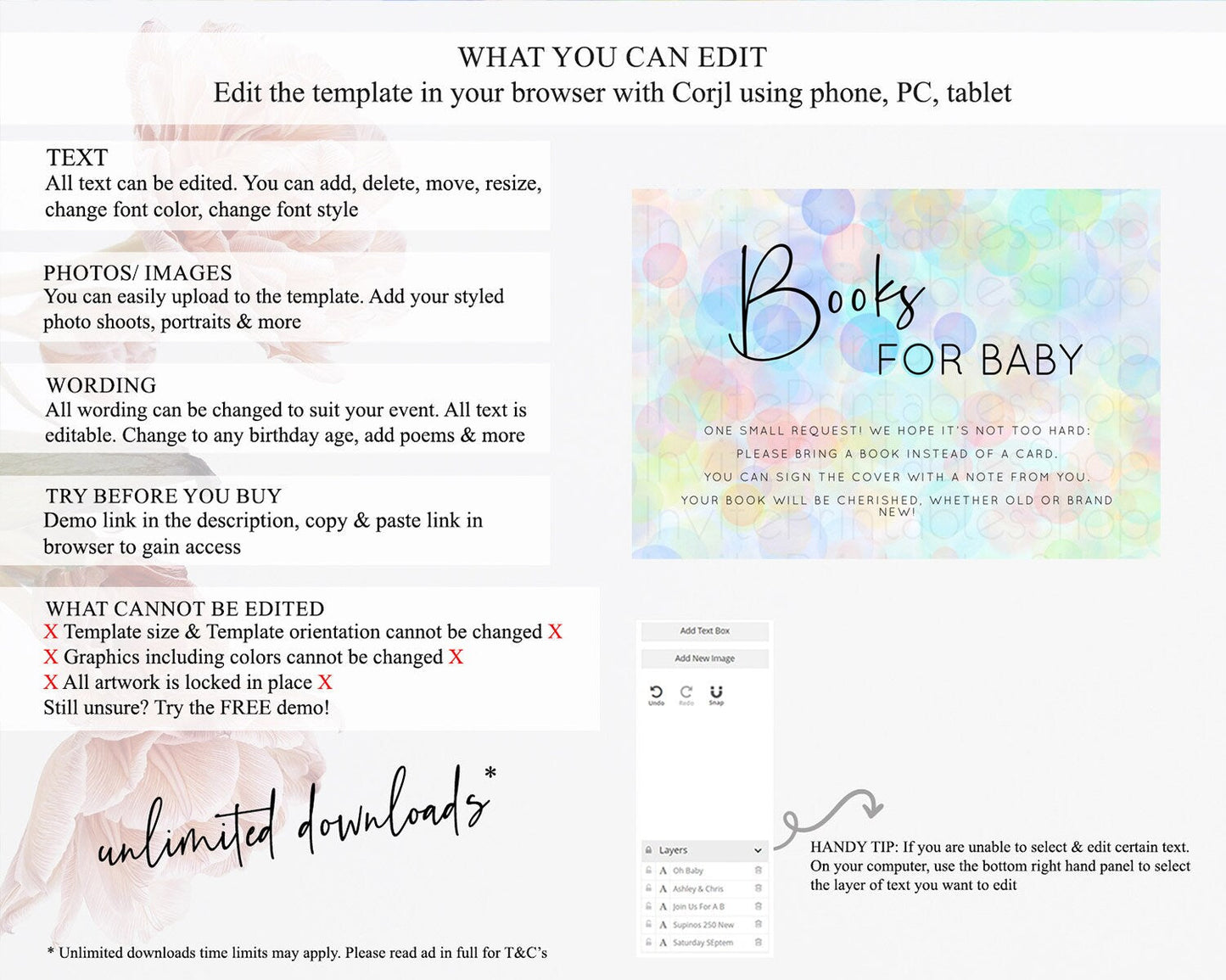 Pastel Books For Baby Card Bubble Bath Baby Shower Books Insert Rainbow Book Card Pastel Bubbles Colorful Confetti Book Poem Request D10445