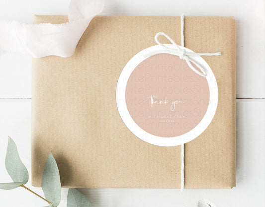 Editable Orange Thank You Tags Pastel Orange Thank You Gift Tags Orange Favo