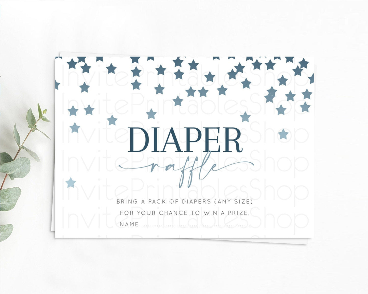 Editable Pastel Star Diaper Raffle Card Shooting Star Diaper Raffle Insert T