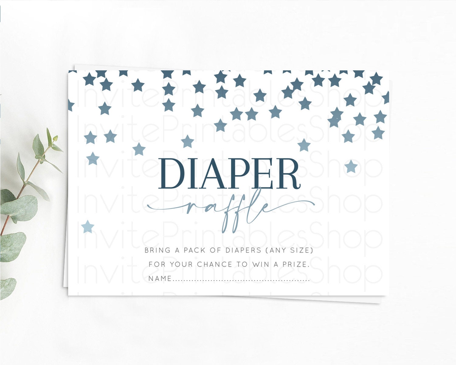 Editable Pastel Star Diaper Raffle Card Shooting Star Diaper Raffle Insert T
