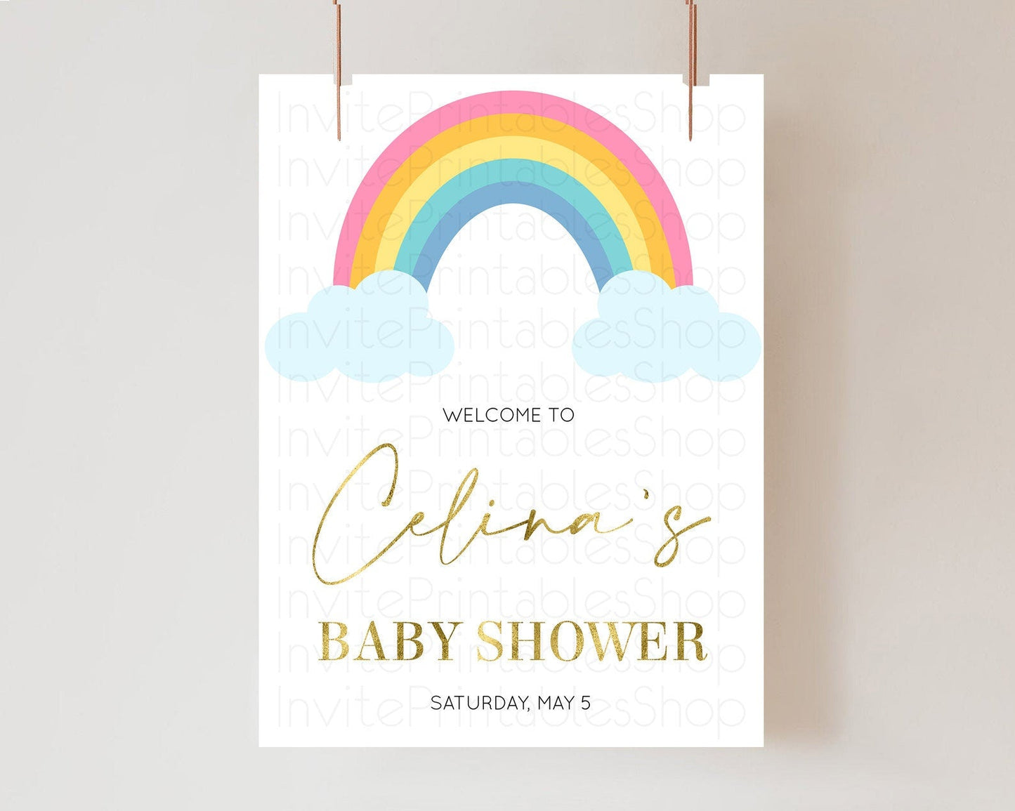 Pastel Rainbow Baby Shower Welcome Sign Boho Rainbow Welcome Board Rainbow Welcome Sign Pastel Welcome Decor Rainbow Welcome Sign D10123