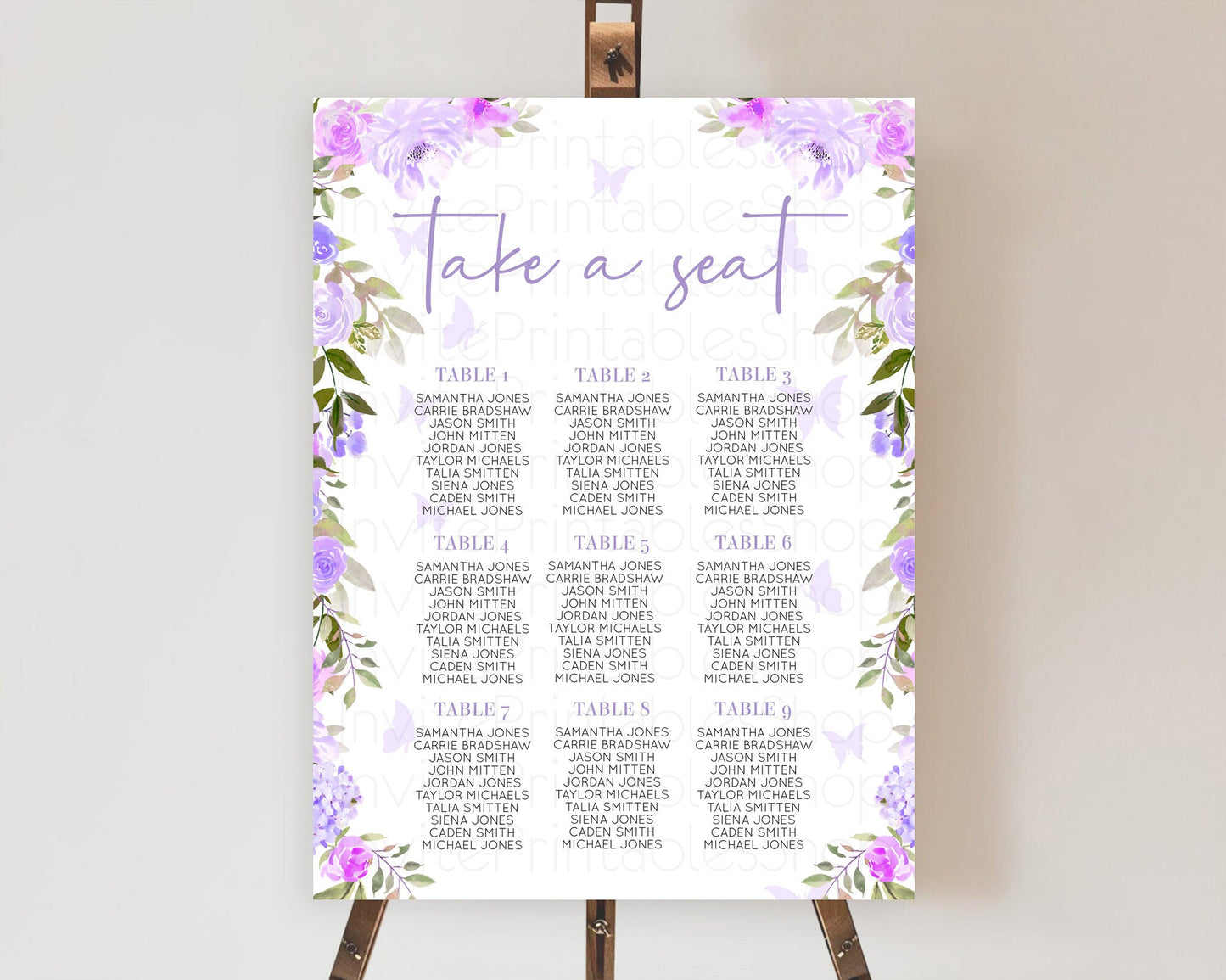 Secret Garden Seating Chart Wildflower Seating Chart Pastel Flowers Seating Chart Enchanted Garden Boho Floral Take A Seat Décor D10719