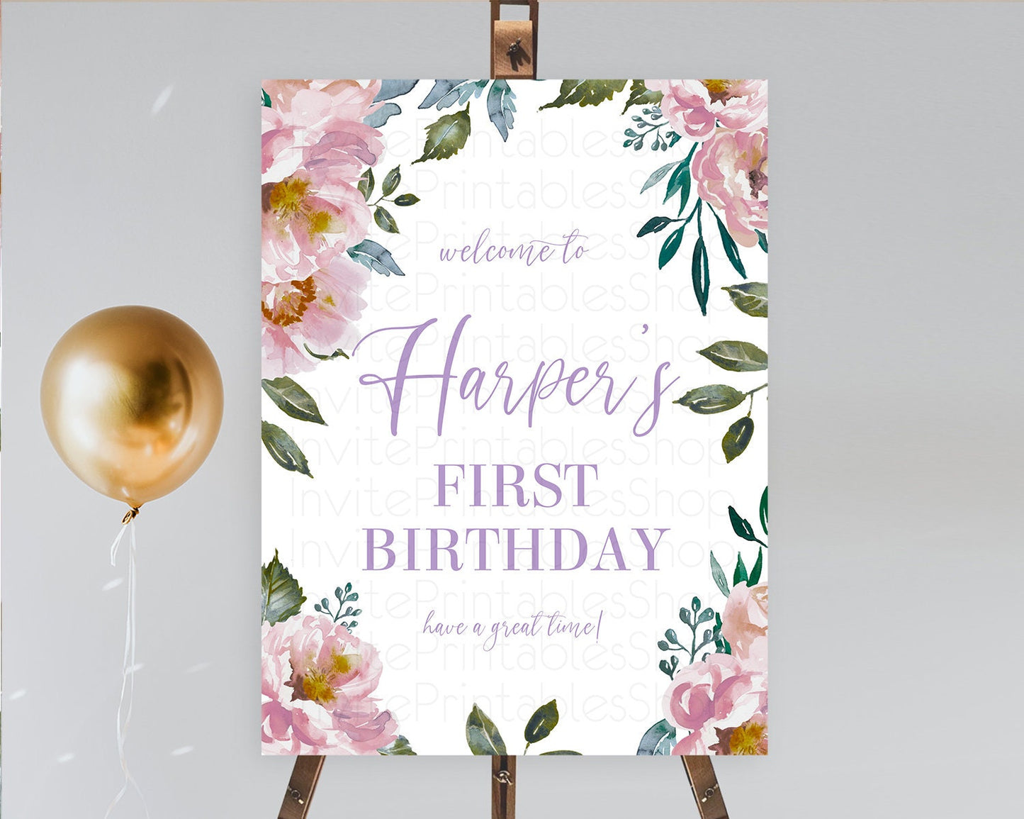 Secret Garden Welcome Sign Wildflower Welcome Board Pastel Flower Garden Welcome Poster Boho Wildflower First Birthday Welcome Sign D10729