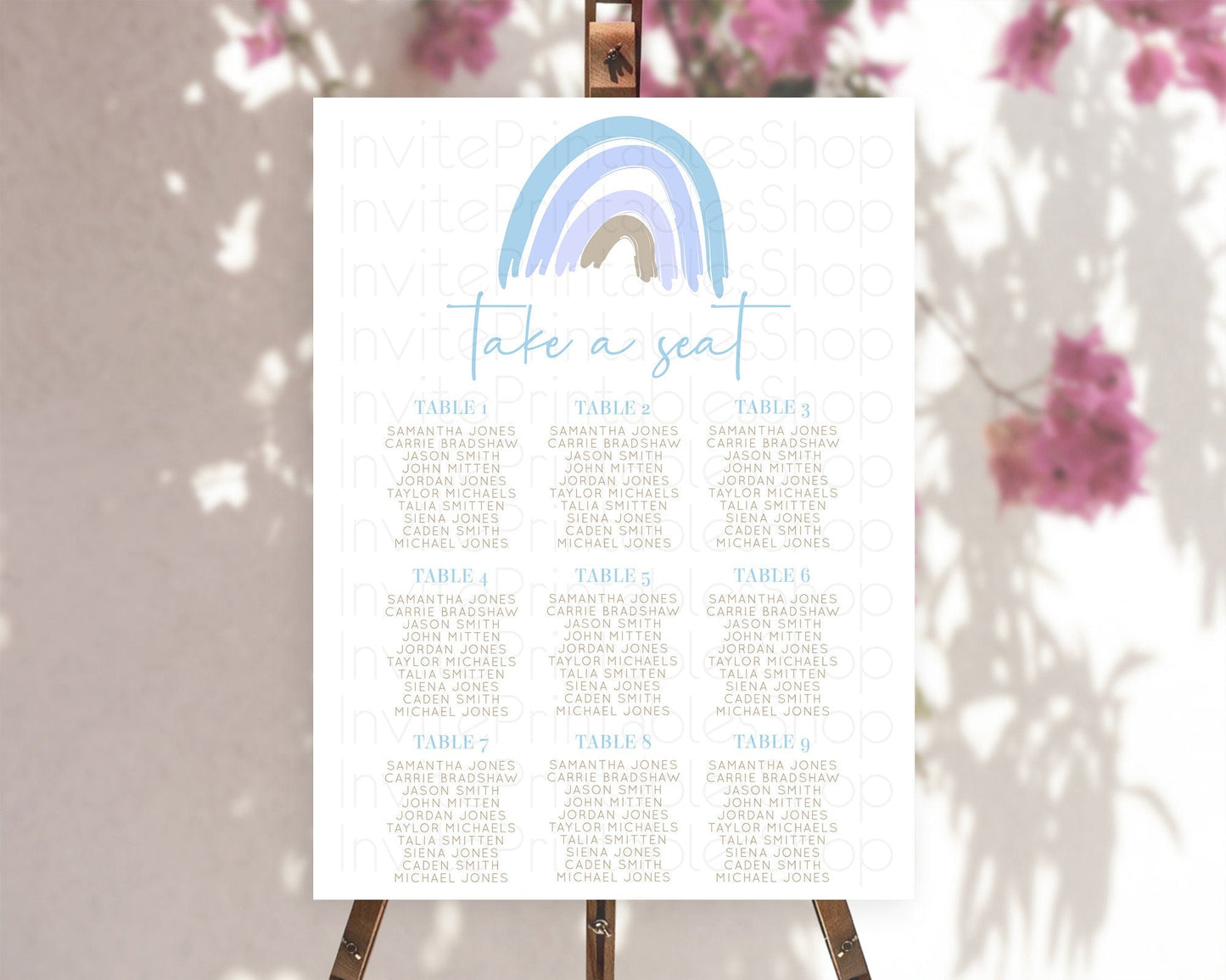 Pastel Rainbow Seating Chart Boho Rainbow Seating Chart Rainbow Seating Chart Pastel Seating Chart Boho Rainbow Seating Sign D10352