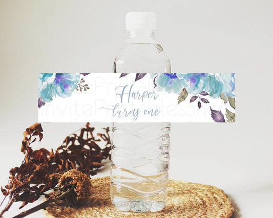 Editable Wildflower Water Label Template Secret Garden Water Label Pastel Fl