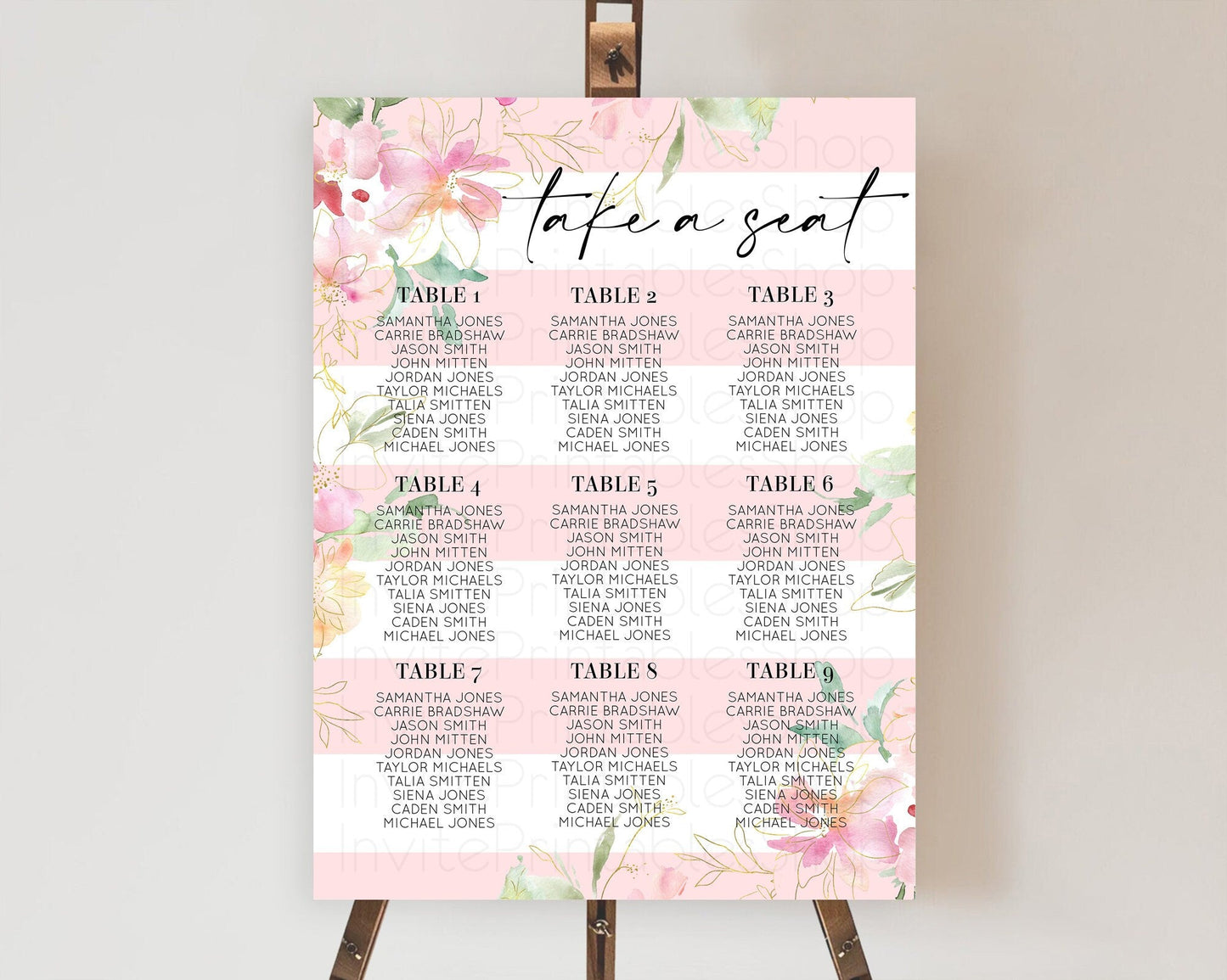Secret Garden Seating Chart Wildflower Seating Chart Pastel Flowers Seating Chart Enchanted Garden Boho Floral Take A Seat Decor D10301