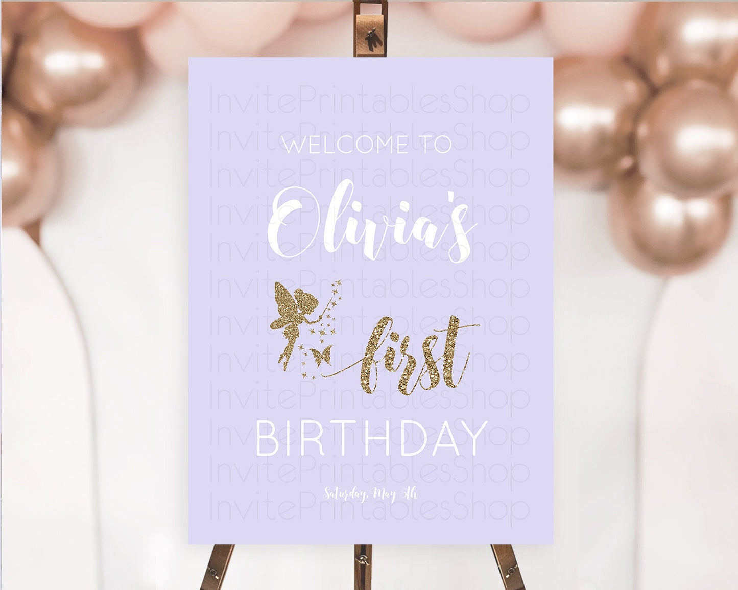 Fairy Welcome Sign Fairy Welcome Board Enchanted Garden Pastel Floral Butterfly Decor Secret Garden First Birthday Welcome Sign D10389