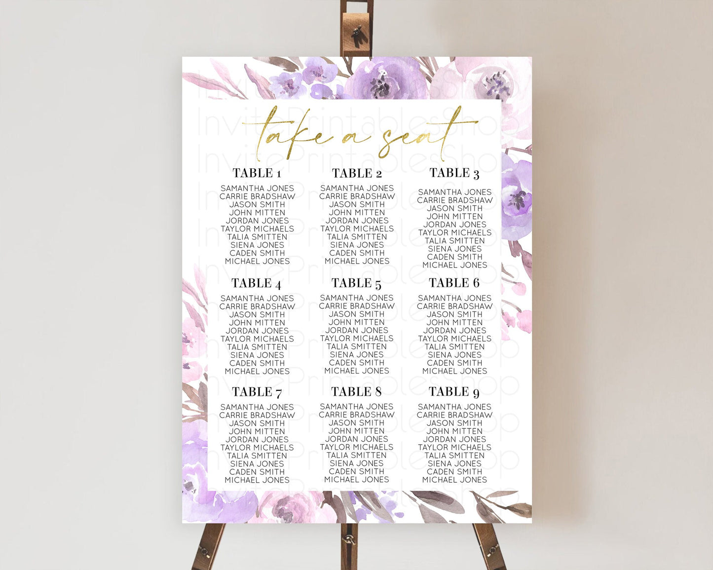 Secret Garden Seating Chart Wildflower Seating Chart Pastel Flowers Seating Chart Enchanted Garden Boho Floral Take A Seat Décor D10201